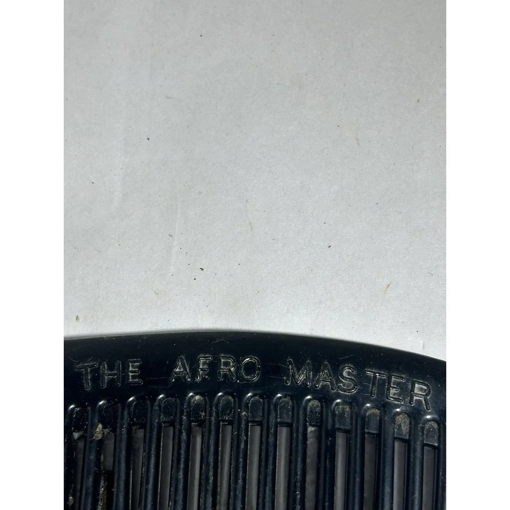 Vintage 1970s The Afro Master Black Comb Barber Pick Hair Cool Collectibe